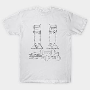 Robot Vintage Patent Drawing T-Shirt